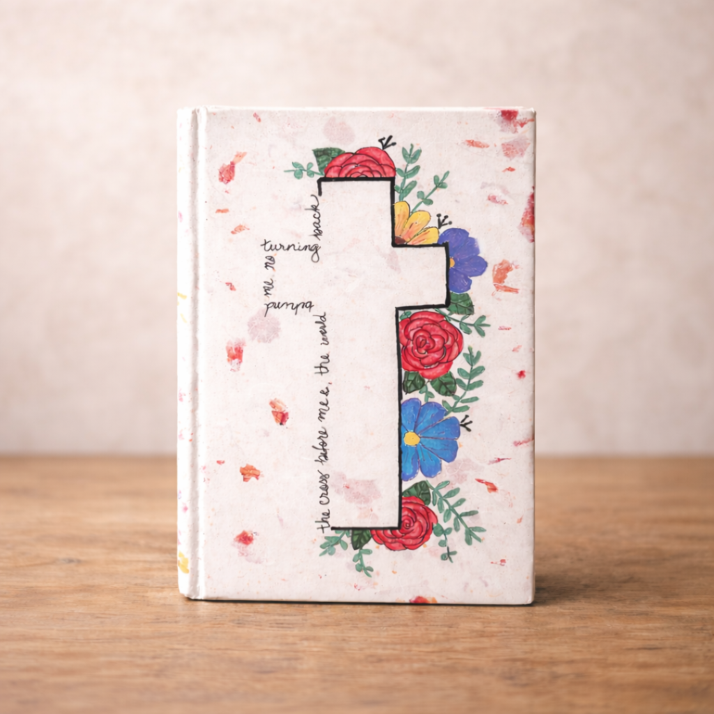 Hand drawn and painted NIV Bible - Wildflower Cross