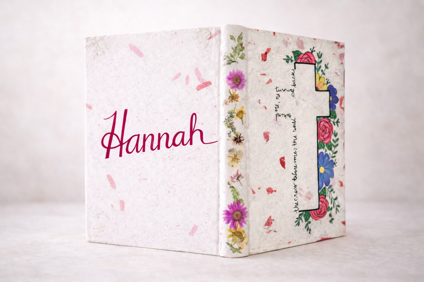 Hand drawn and painted NIV Bible - Wildflower Cross